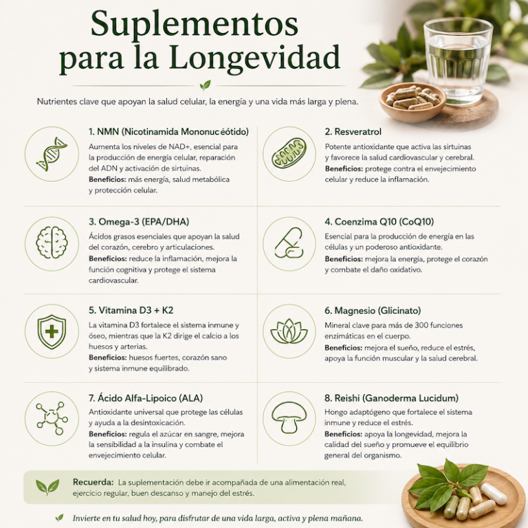 Suplementos para la Longevidad